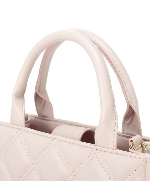 Maison de FLEUR ミニポーチ付きキルティングトートバッグ Pink