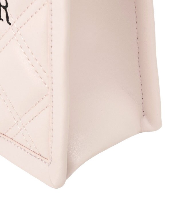 Maison de FLEUR ミニポーチ付きキルティングトートバッグ Pink