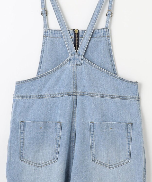 ANY L 【洗濯機可】デニムサロペット フェードインディゴ