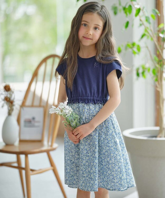 組曲 KIDS 【110-140㎝】ブルーアイドグラスドッキング ワンピース ブルー系5