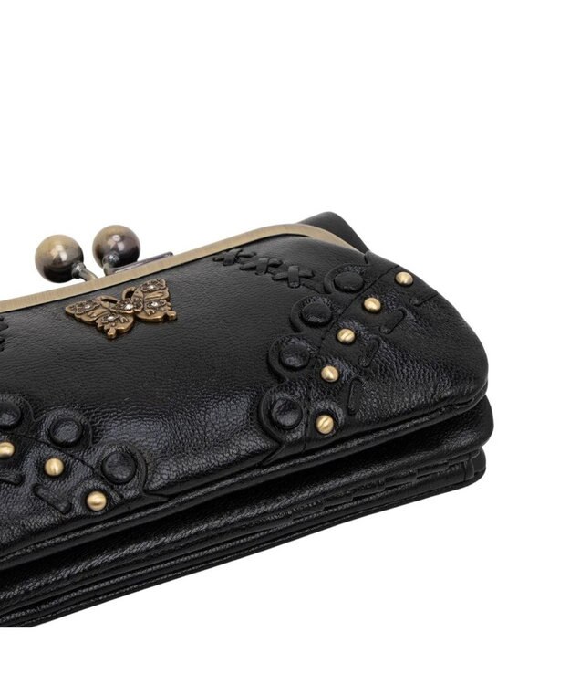 ANNA SUI マチルダ 口金二つ折り財布 クロ