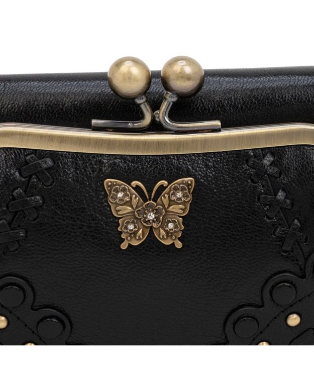 ANNA SUI マチルダ 口金二つ折り財布 クロ
