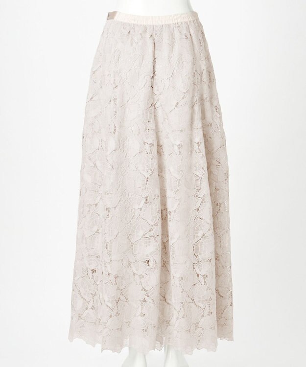 23区 【GOLD LABEL】BROCHEレース フレアスカート ベージュ系