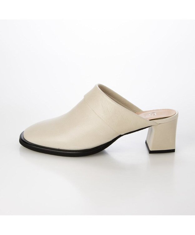 MODE ET JACOMO <D'ICI>クラシカルチャンキーヒールミュール アイボリー