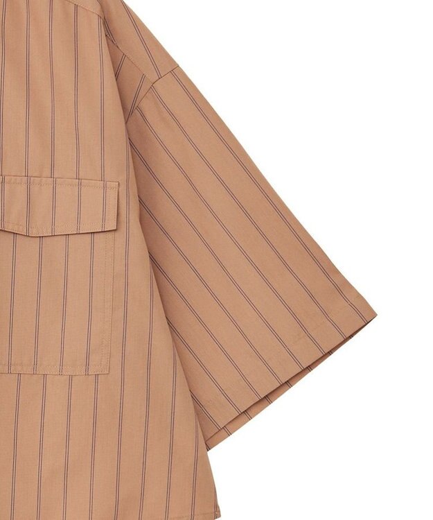 Green Parks ５分袖ショートシャツ Brown