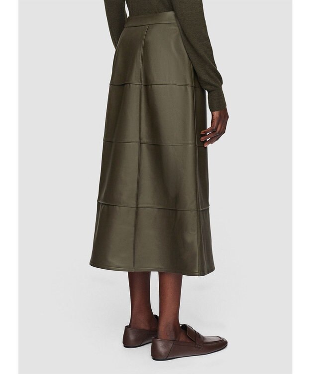 JOSEPH グリッドナッパ　スカート Hass Avocado