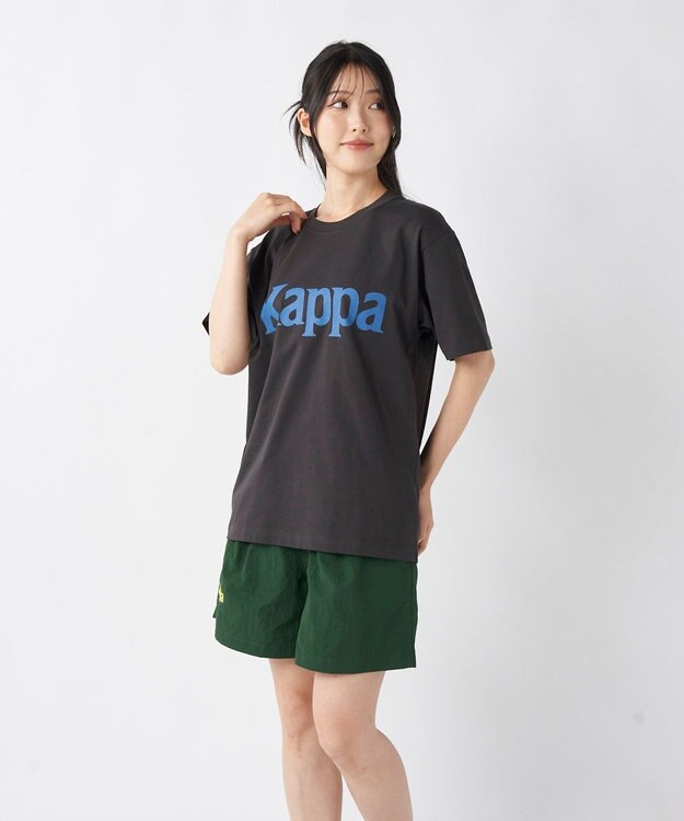 OP／FILA 【Kappa】ブランドロゴ Tシャツ ブラック