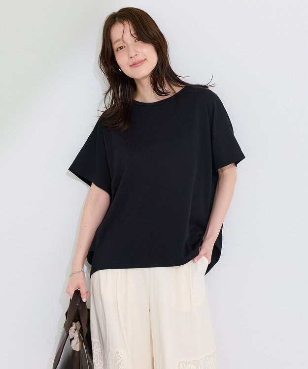 Green Parks 超冷感コクーンカットプルオーバー Black
