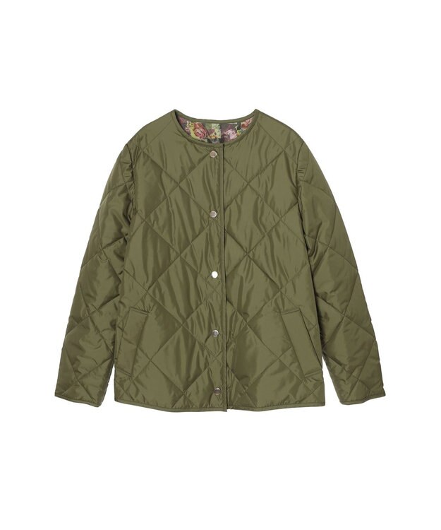 DAKS リバティプリントリバーシブルキルティングブルゾン グリーン