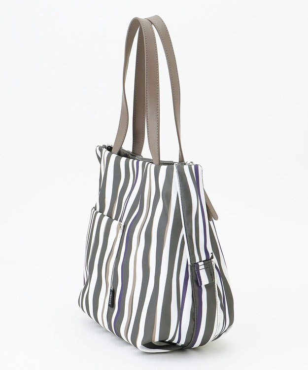 Y'SACCS 【ムック本掲載】ドローイングストライプ　ミニトートバッグ グレー