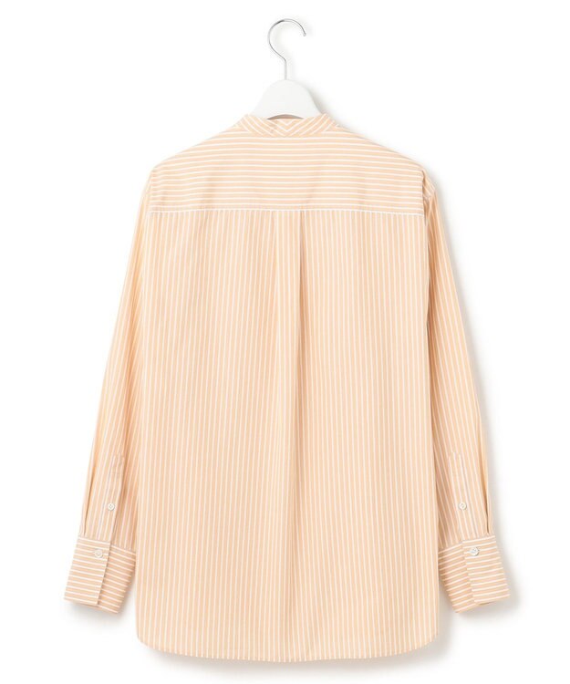 23区 【洗える】CANCLINI バンドカラー シャツ イエローストライプ