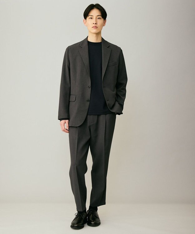 UNFILO MENS 【OCEANS 雑誌・web・YouTube 掲載】WOOL TOUCH 機能美ジャケット【東レ開発のウール見え高機能素材】 チャコール