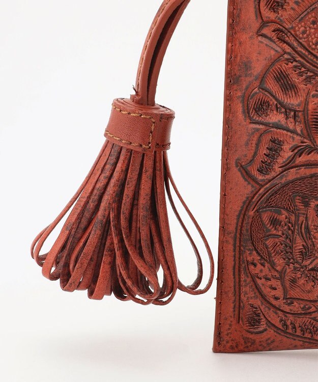 GRACE CONTINENTAL Tassel mini BAG レンガ