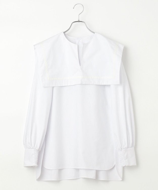 #Newans 【ANSWER for ハンサムモード】襟を取り外せる！セーラーカラーシャツ ホワイト系