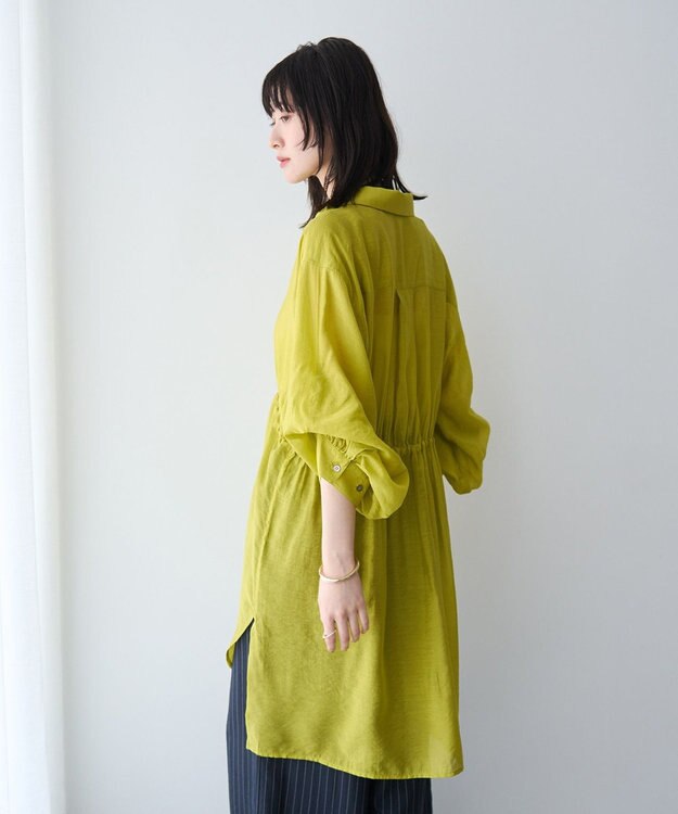 YECCA VECCA シアー2way袖バルーンチュニック Yellow