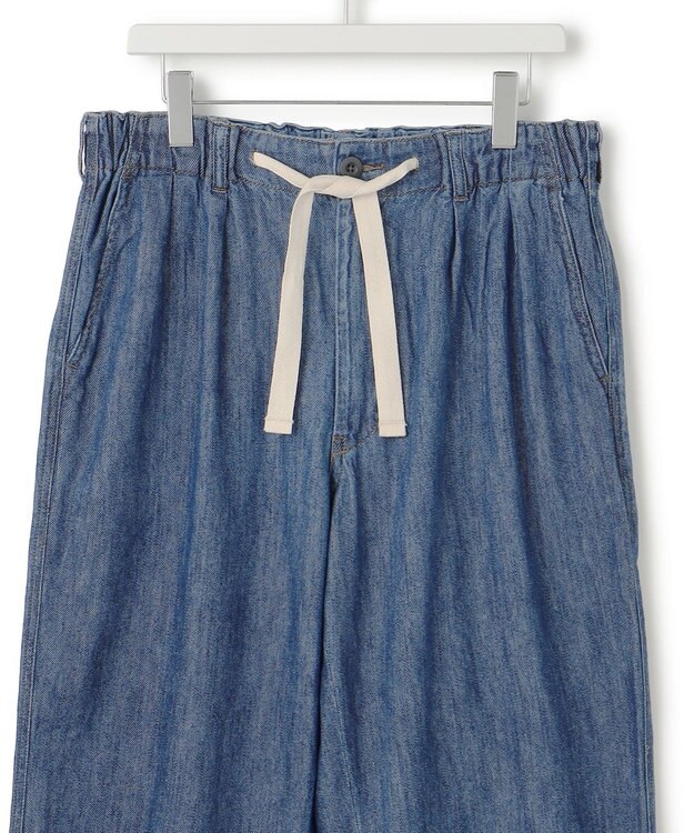 J.PRESS YORK STREET 【UNISEX】ワイドデニムパンツ サックスブルー系