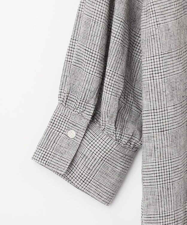 ANY ヨーロピアンリネンシャツワンピース チェック