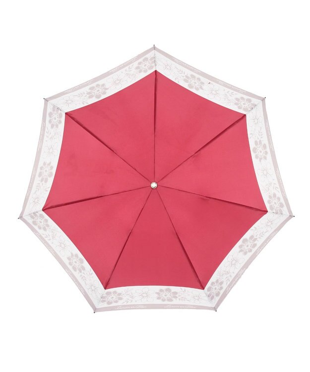 MOONBAT LANVIN en Bleu 折りたたみ傘 サテンプリントフラワー ローズピンク