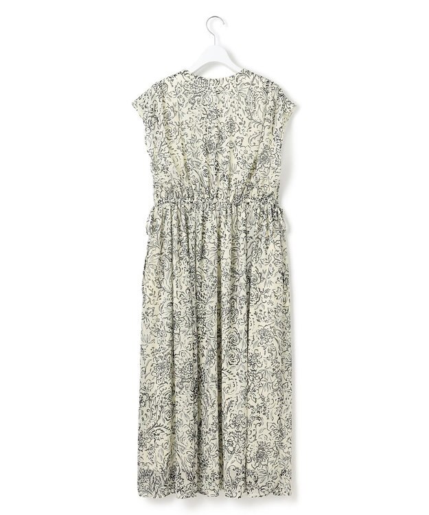 23区 S 【洗える】アンティークフラワープリント ワンピース ホワイトベース