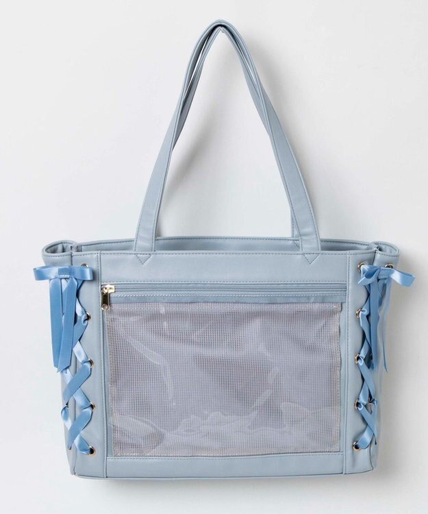 WEGO 【痛バ＆推し活】レースアップ痛バッグS サックス