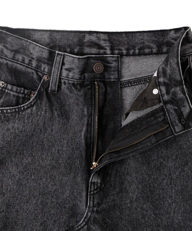 WEGO サイドスリットデニムストレートパンツ ブラックその他