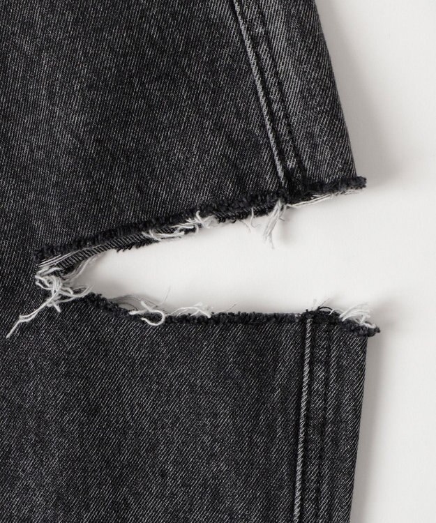 WEGO サイドスリットデニムストレートパンツ ブラックその他