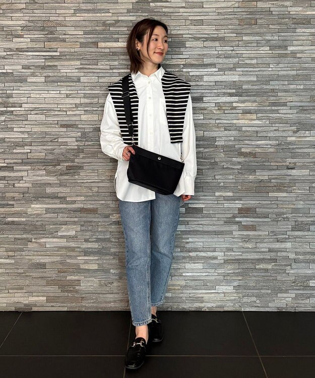 TOPKAPI 【Breath TOPKAPI sis】【WEB限定】ナイロン 舟形 ショルダーバッグ 軽量 / RIPPLE リプル ブラック