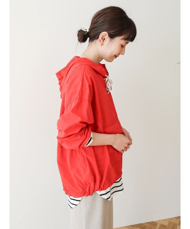 AMERICAN HOLIC ポケッタブル撥水加工アノラックパーカー Red