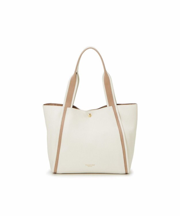 TOPKAPI 【TREASURE TOPKAPI】ソフトシュリンク テープハンドル A4 トート バッグ ホワイト