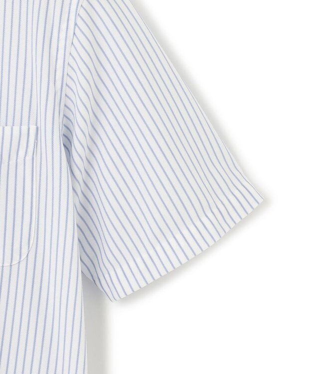J.PRESS MEN 【J.PRESS PLUS】カノコインレイストライプパッチポケット シャツ/B.D. サックスブルー系1