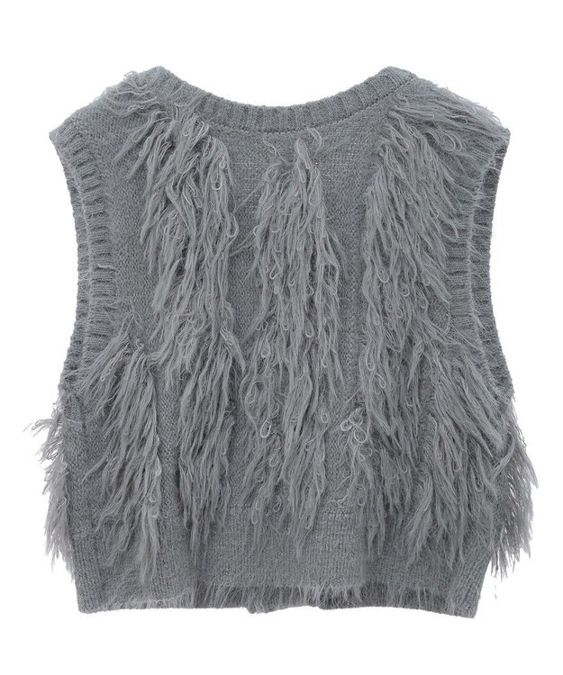 Green Parks フェザーニットベスト Gray