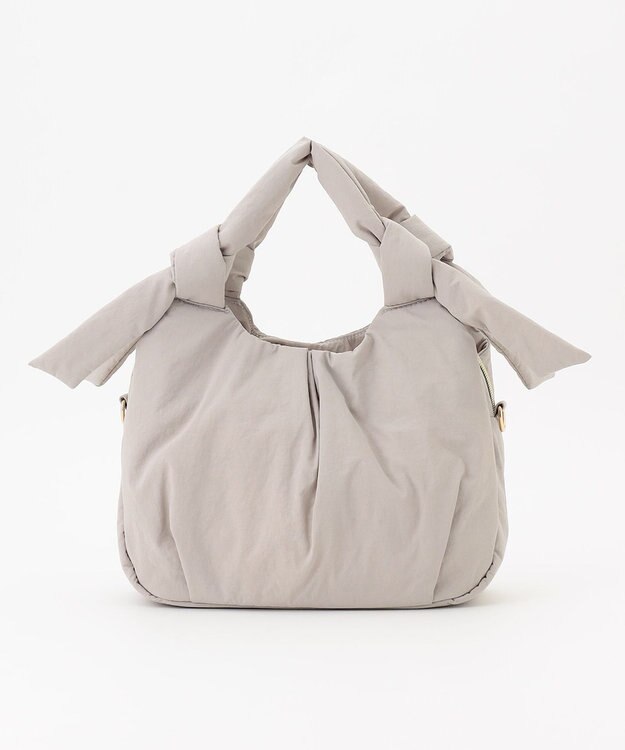 LA BAGAGERIE 【maison vert】 【撥水】リボンフワフワ２WAYトート ライトグレー