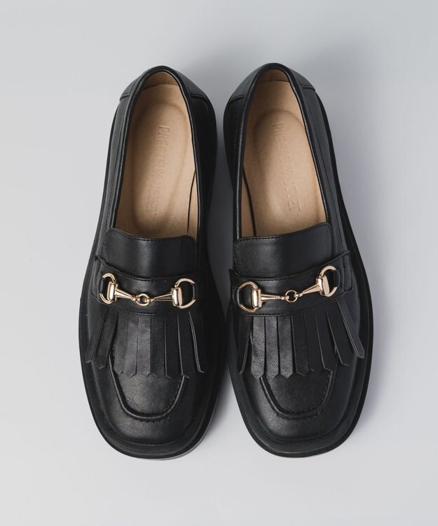 BONTRE 【PRECIEUX JOUET/プレシュウジュエ】トラックソールキルトビットローファー ブラック