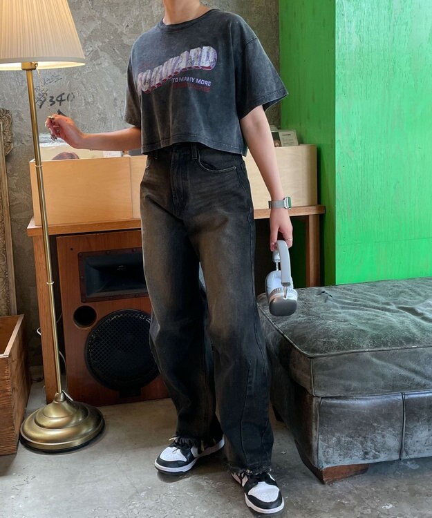 WEGO ヴィンテージウォッシュショートT 柄2