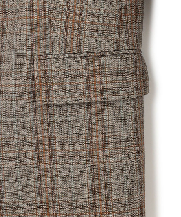 BEIGE， 【Oggi ８月号掲載】SELMA / チェックウールテーラードジャケット Camel × Nude