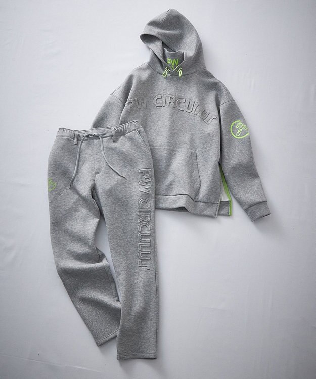 PW CIRCULUS 【MEN】サイドロゴ ジャージー パンツ ライトグレー系