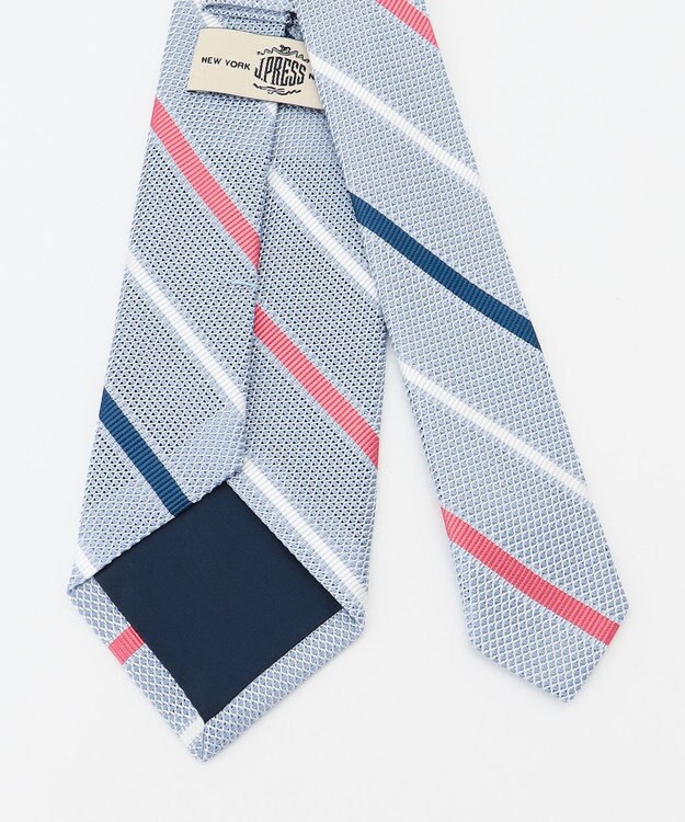 J.PRESS MEN 【JAPAN CRAFT】ダブルストライプ ネクタイ サックスブルー系1