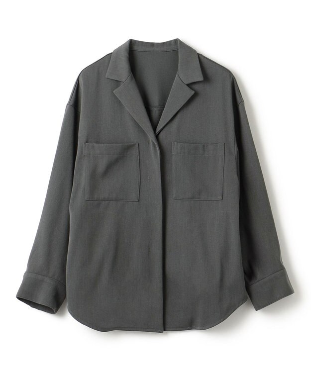 uncrave 【UNISEXあり】ギャバジン シャツ（uncrave WHITE） スレート