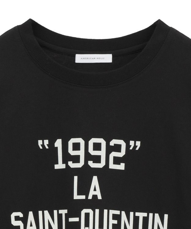 AMERICAN HOLIC カレッジロゴロングTシャツ Black