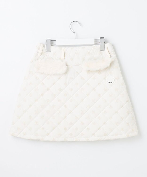 23区GOLF レディな防寒アイテム【WOMEN】ダイヤキルト 中綿スカート 保温性◎寒い朝に最適 ホワイト系5