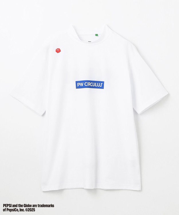 PW CIRCULUS 〈Pepsiコラボ〉【UNISEX】Pepsi GOLF Graphic モックネックT ホワイト系