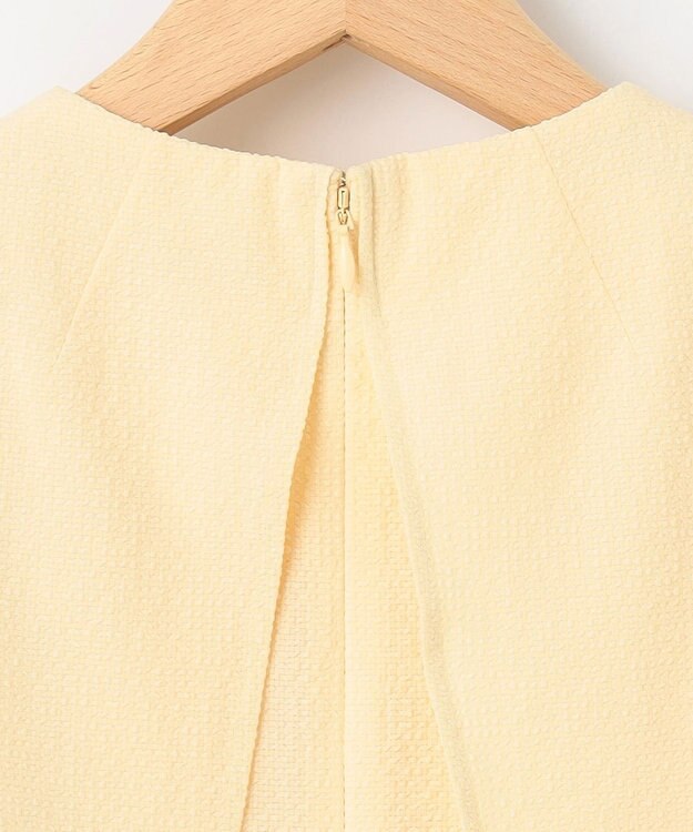 組曲 L サッカーストレッチ 襟付きブラウス シェルイエロー系