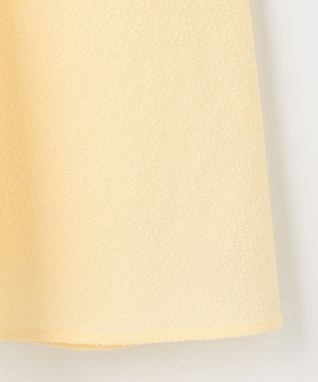 組曲 L サッカーストレッチ 襟付きブラウス シェルイエロー系