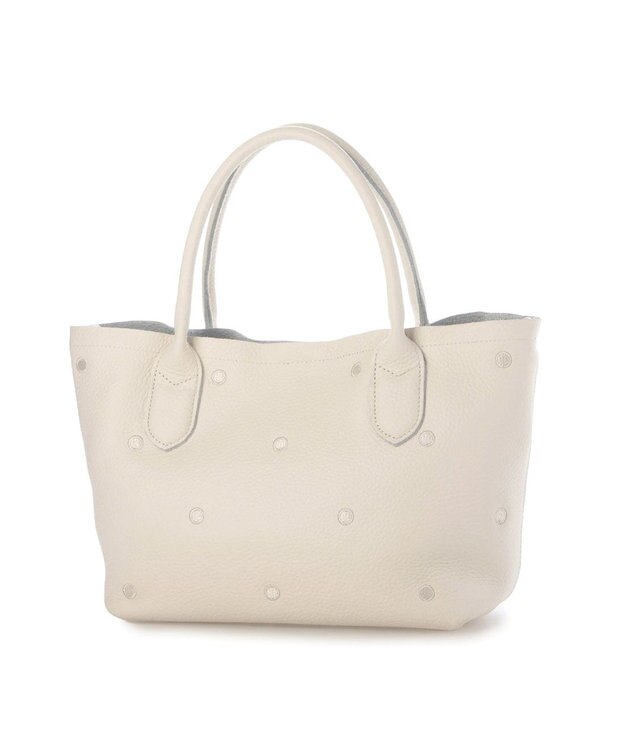 UNBILLION ペルケ perche / 牛革ドット刺繍2wayトートS アイボリー