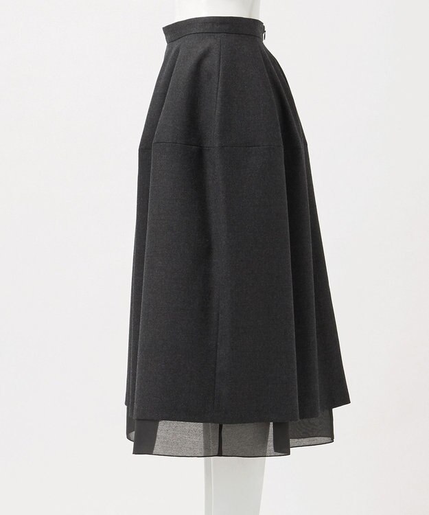 23区 【R(アール)】メリノシアーレイヤード スカート グレー系