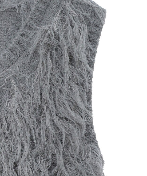 Green Parks フェザーニットベスト Gray