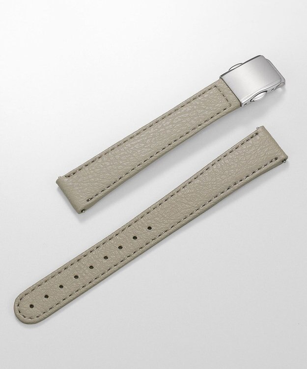 CITIZEN 【替えバンド付き電波時計】電池交換不要のスクウェア2wayモデル シルバーカラー×グレージュバンド ES9500-51A シルバー