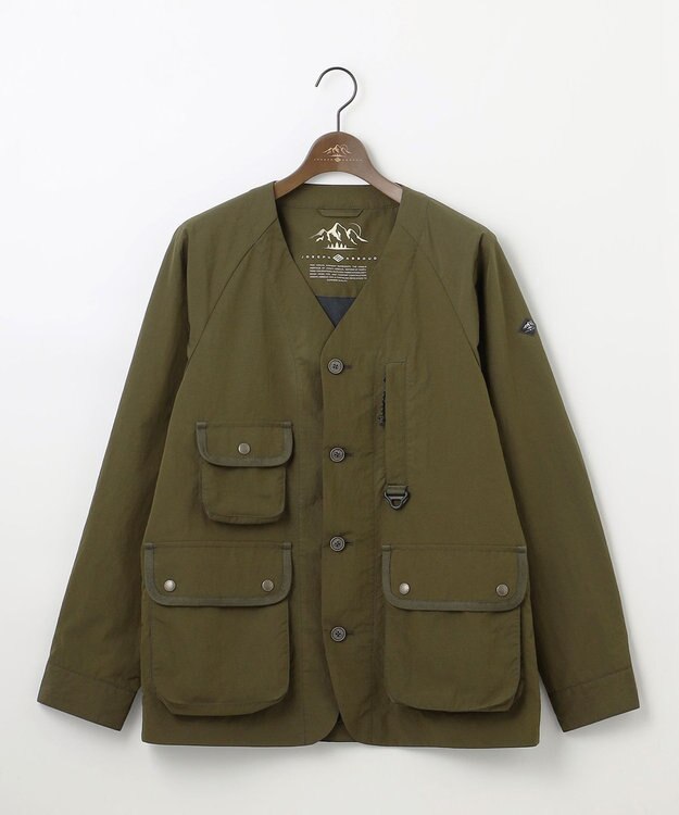 JOSEPH ABBOUD MOUNTAIN 【ECO撥水/起毛裏地】マイクロリップワッシャー ブルゾン カーキ系