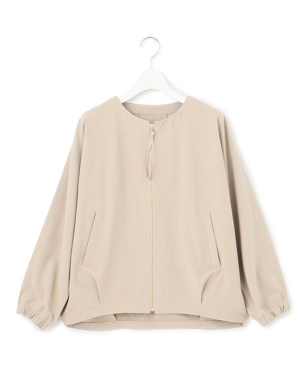 J.PRESS YORK STREET 【WOMEN】ジャージーライクツイル ドルマンブルゾン ベージュ系