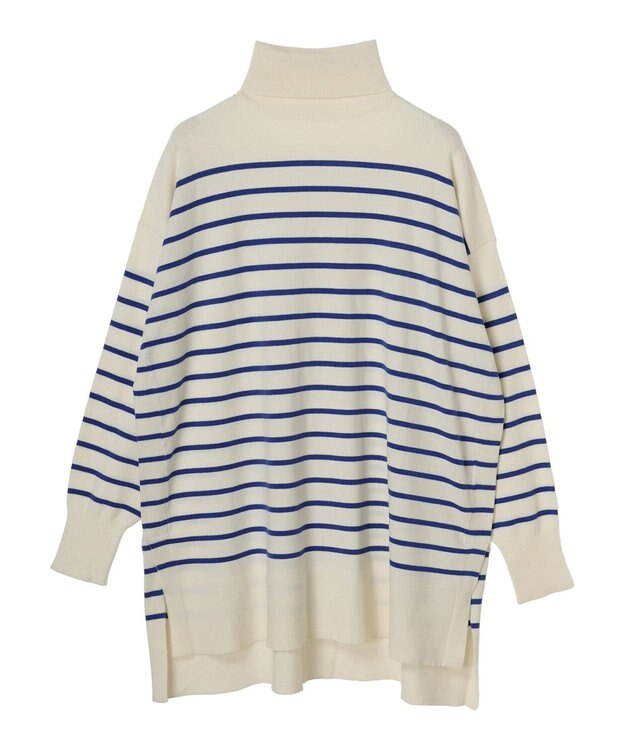 Green Parks もちやわ　タートルニットチュニック Border